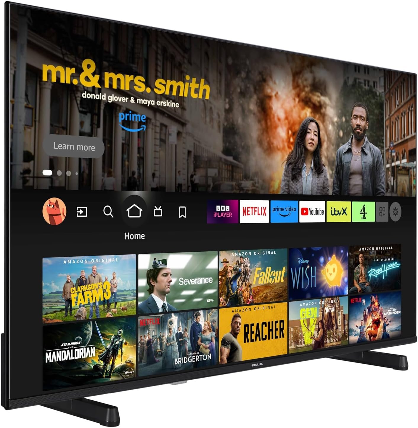 Finlux 50 inch 4K HDR LED Smart TV - MU24F - Netflix - YouTube - Prime Video - Disney+ - Now TV - TNT Sports - Alexa - Dolby Atmos - Dolby Vision - DTS Virtual X - DTS HD - Motion Flow - Micro Dimming - Image 2