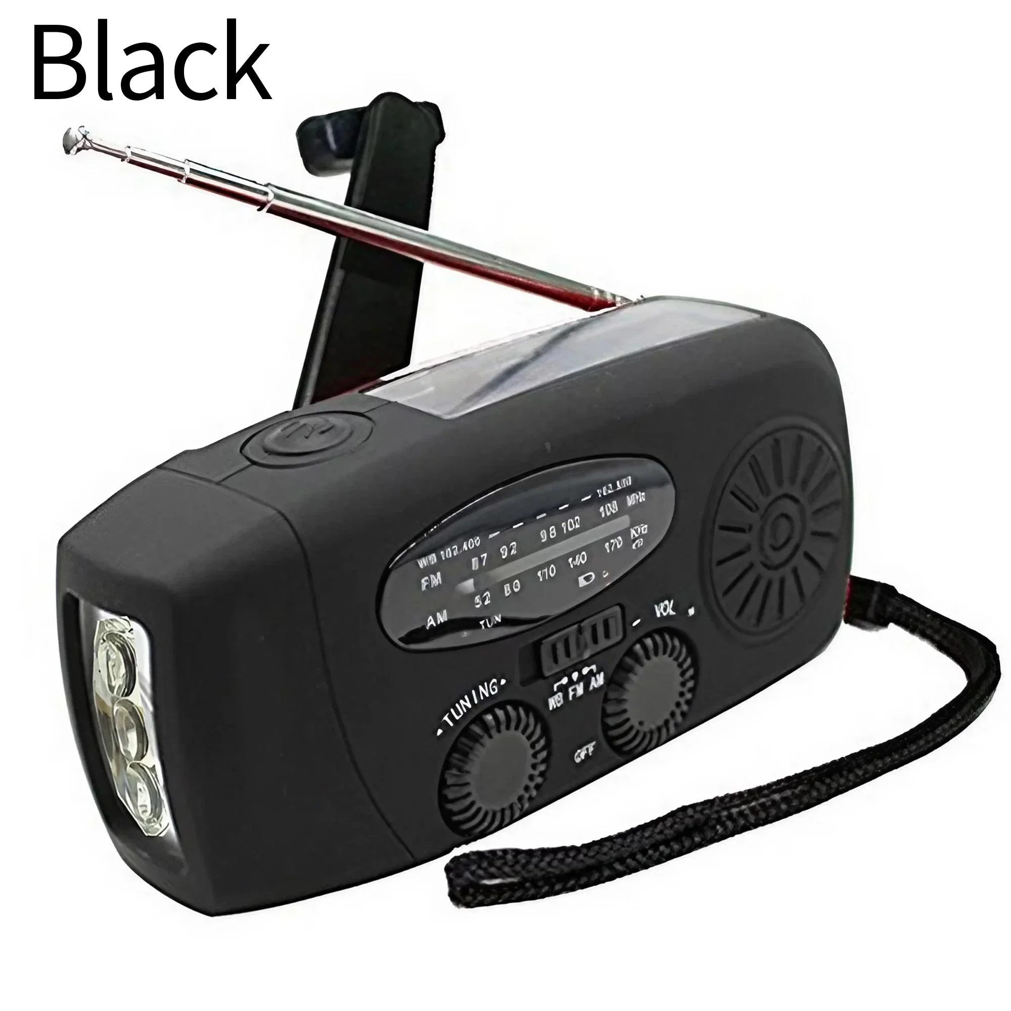 Solar/Hand Crank/USB Charging Radio. Multifunctional Outdoor Radio with LED Flashlight. Emergency Radio for Outdoor Camping. Hiking. Climbing. Emergency. Chargeable - Image 6