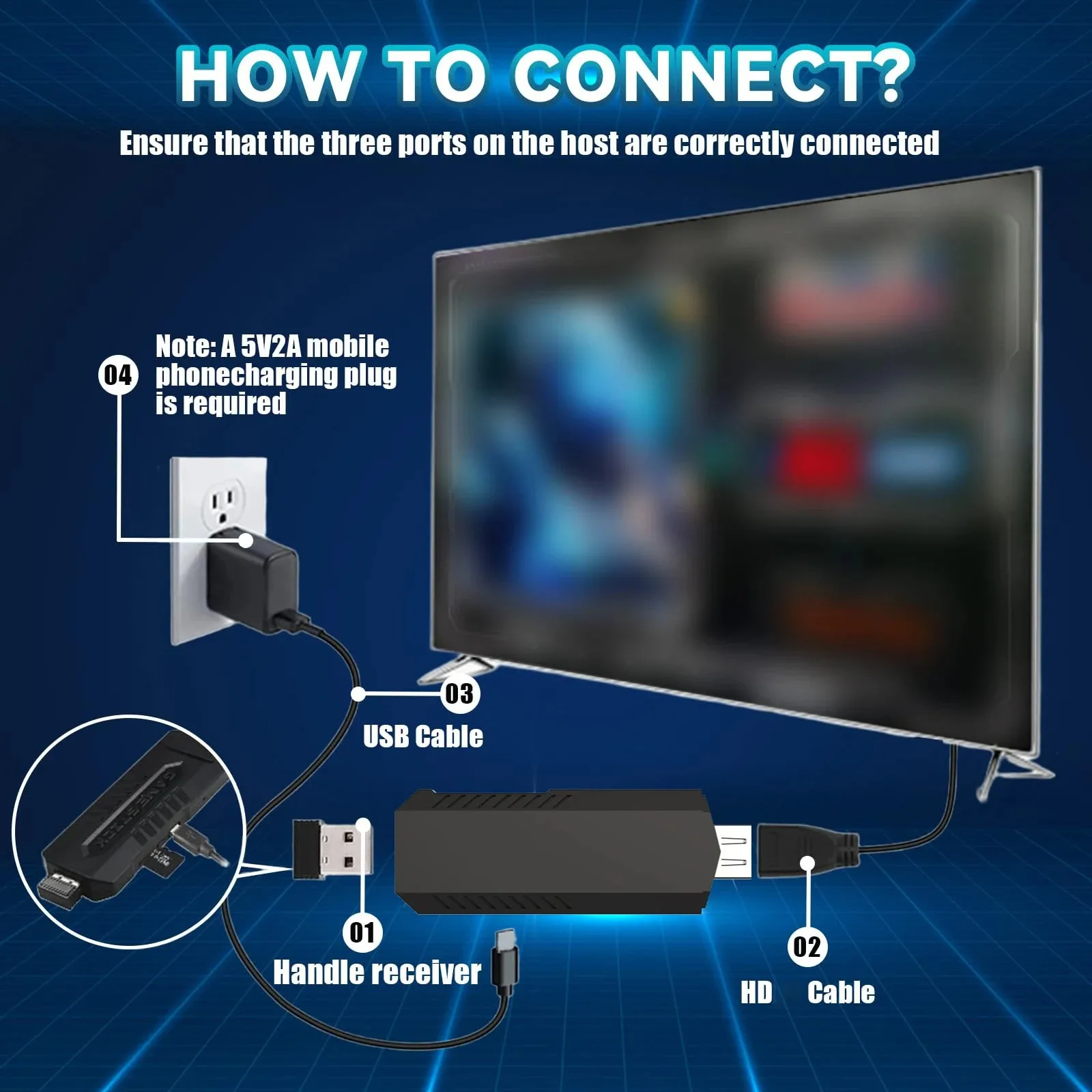 X2 Pro 48.000 Spiele Kabellose Controller mit HDMl-Ausgang -2-Controller-Zubehör - Image 3